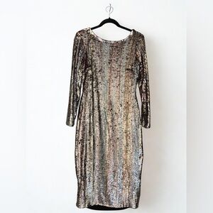 Dress the Population | Emery Bronze Sequin | 80% OFF ORG.| Holiday | NYE | Party